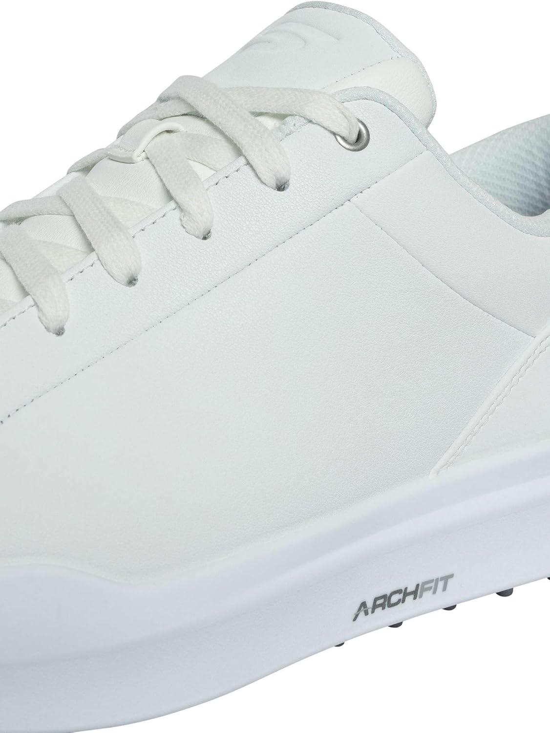 imageSkechers Mens Drive 6 Arch Fit Leather Relaxed Fit Spikeless Golf ShoeWhite