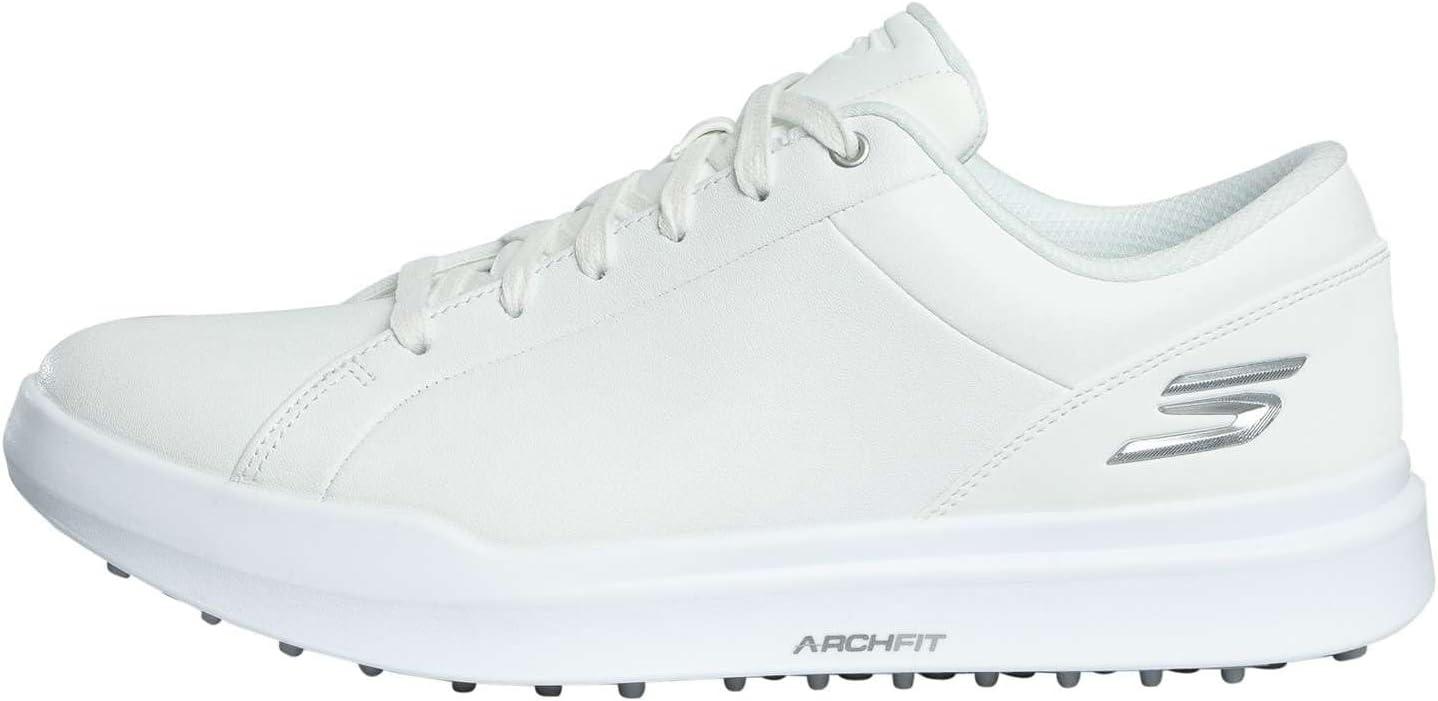 imageSkechers Mens Drive 6 Arch Fit Leather Relaxed Fit Spikeless Golf ShoeWhite