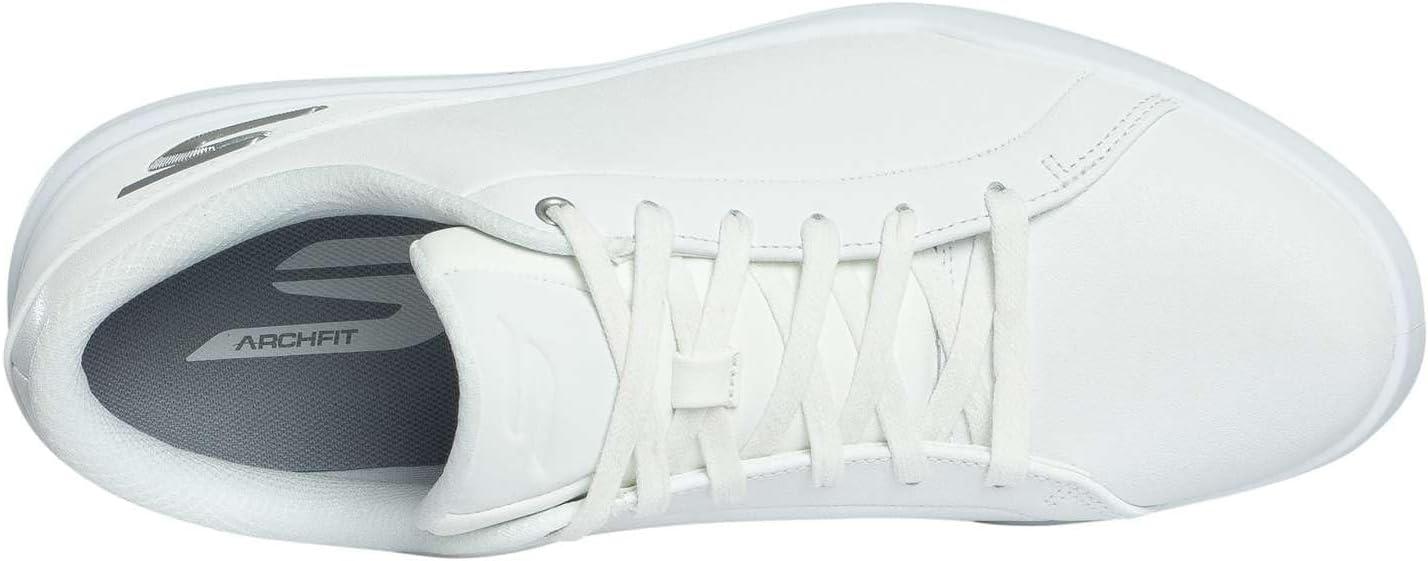 imageSkechers Mens Drive 6 Arch Fit Leather Relaxed Fit Spikeless Golf ShoeWhite