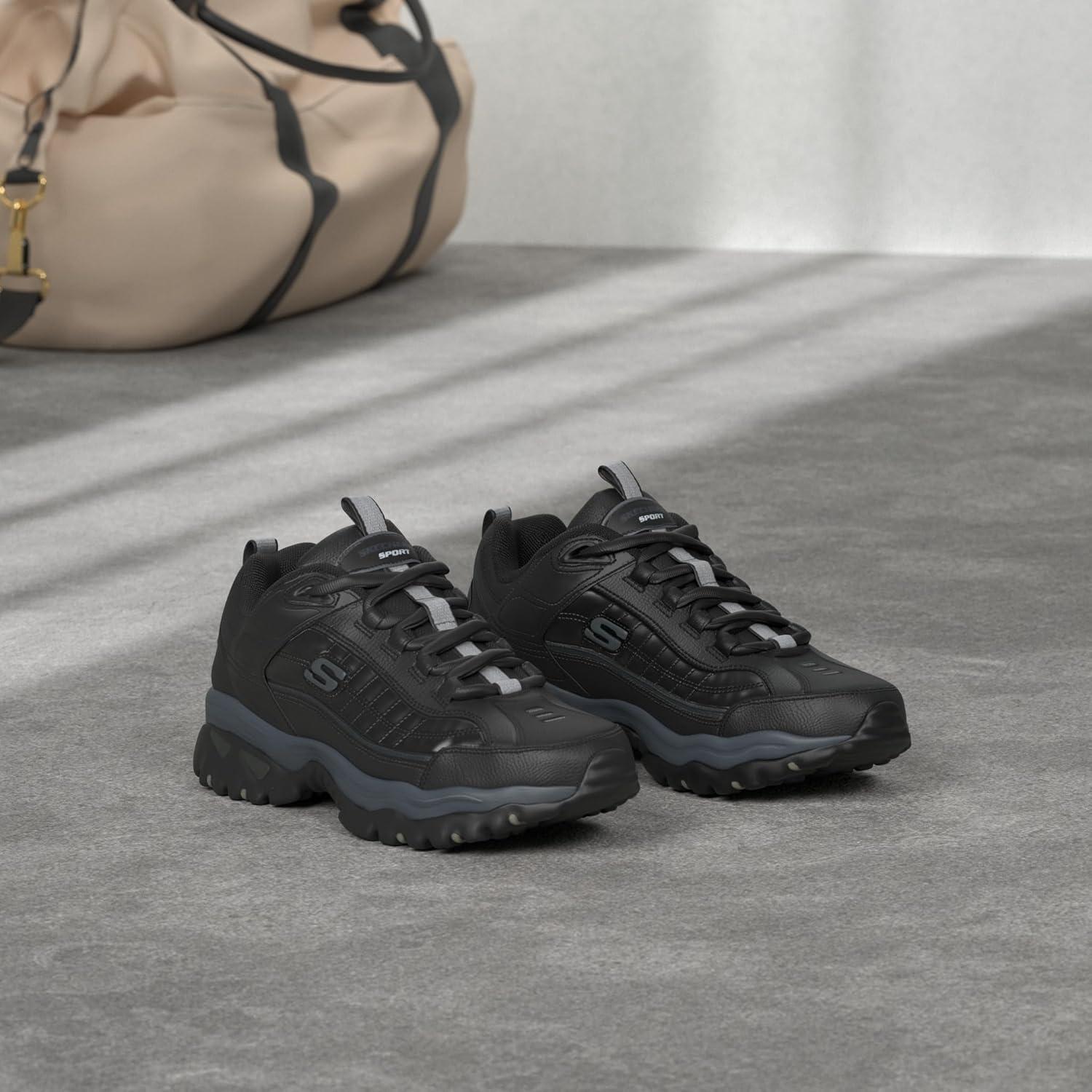 imageSkechers Mens Energy Afterburn SneakersBlackGrey