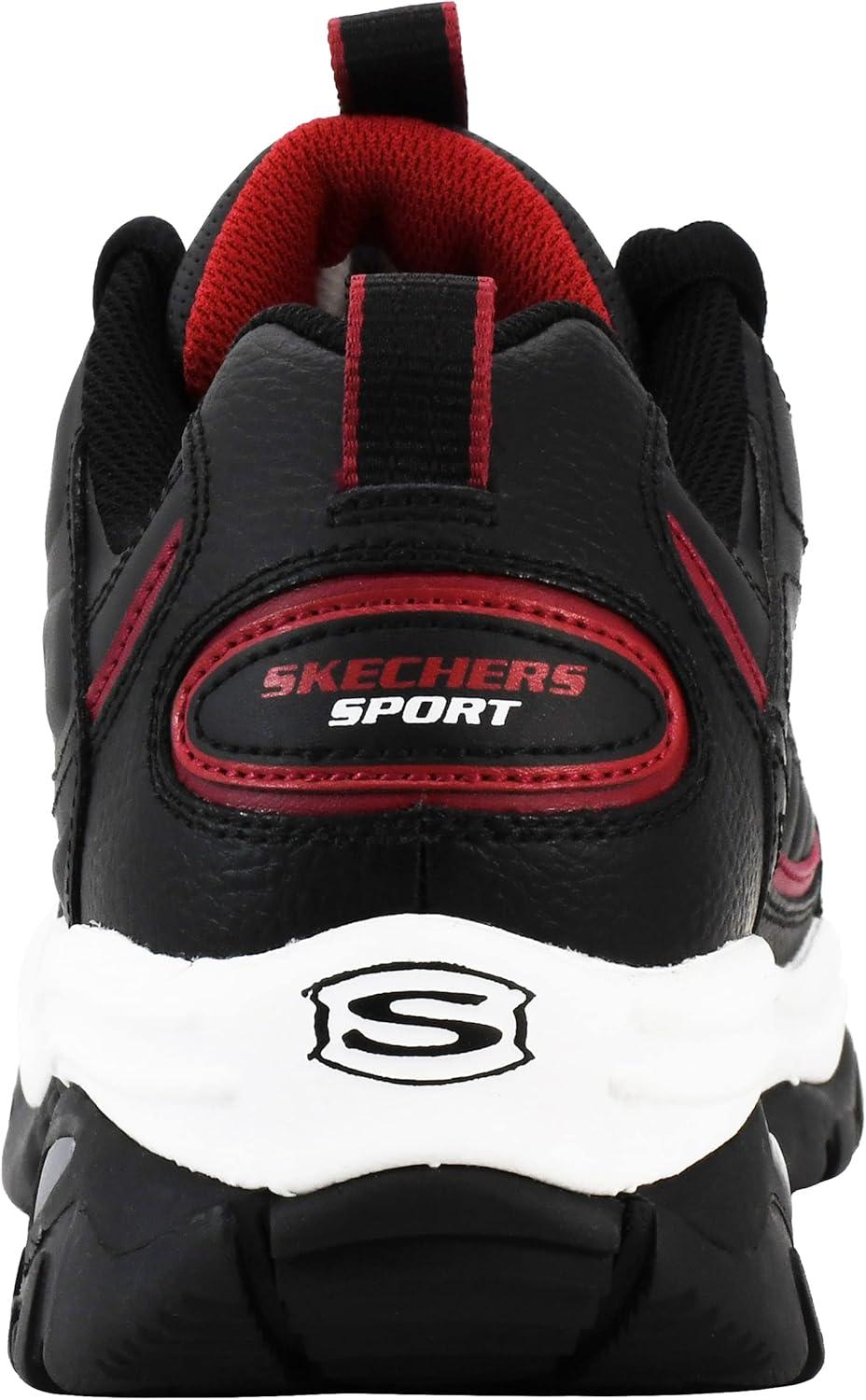 imageSkechers Mens Energy Afterburn SneakersBlackSilverRed