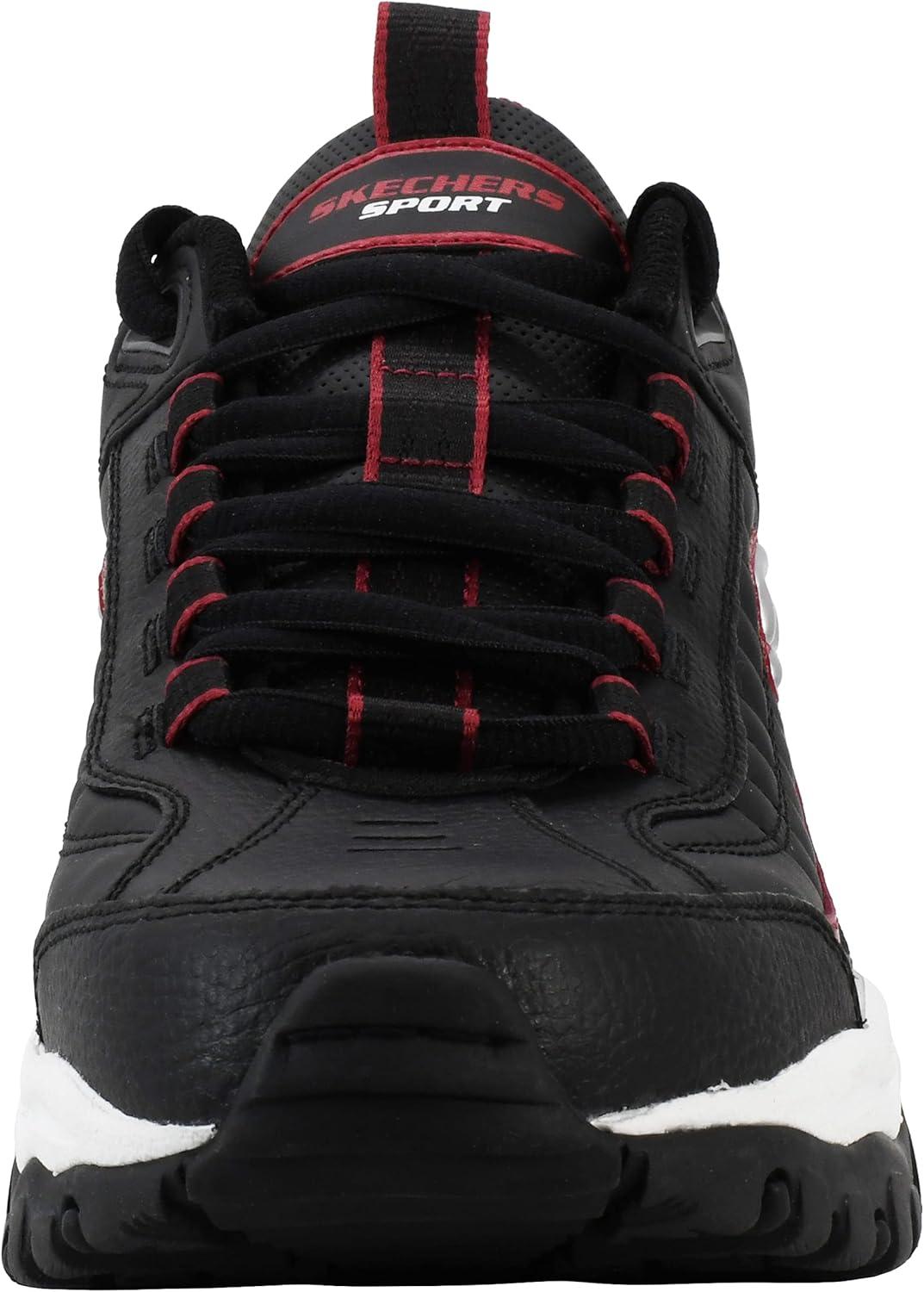 imageSkechers Mens Energy Afterburn SneakersBlackSilverRed