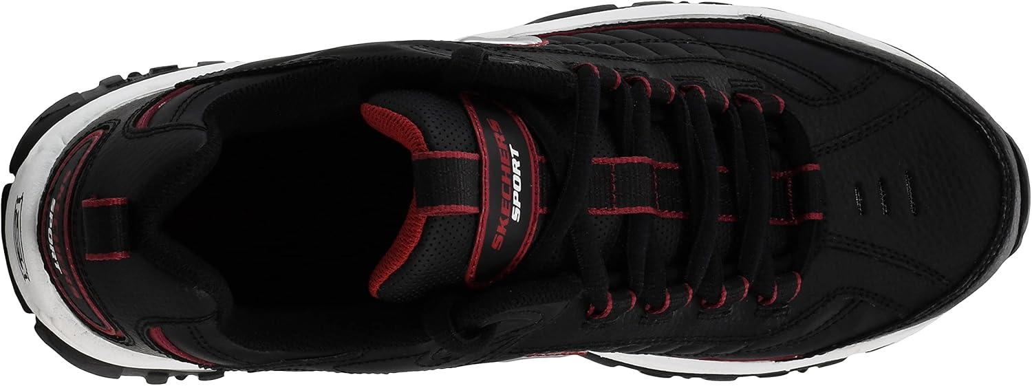 imageSkechers Mens Energy Afterburn SneakersBlackSilverRed