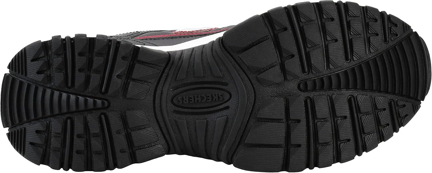 imageSkechers Mens Energy Afterburn SneakersBlackSilverRed