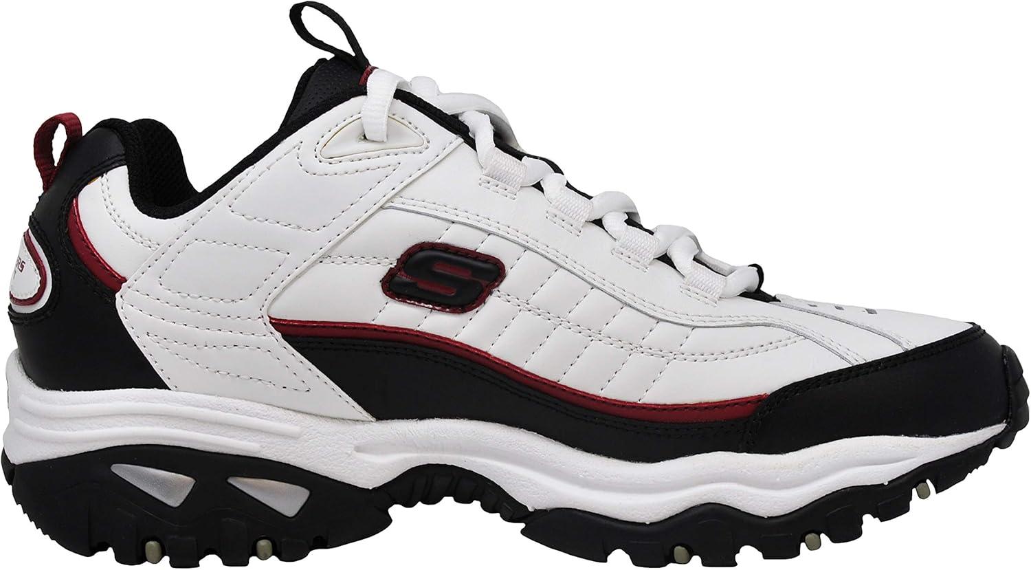 imageSkechers Mens Energy Afterburn SneakersWhiteBlackRed