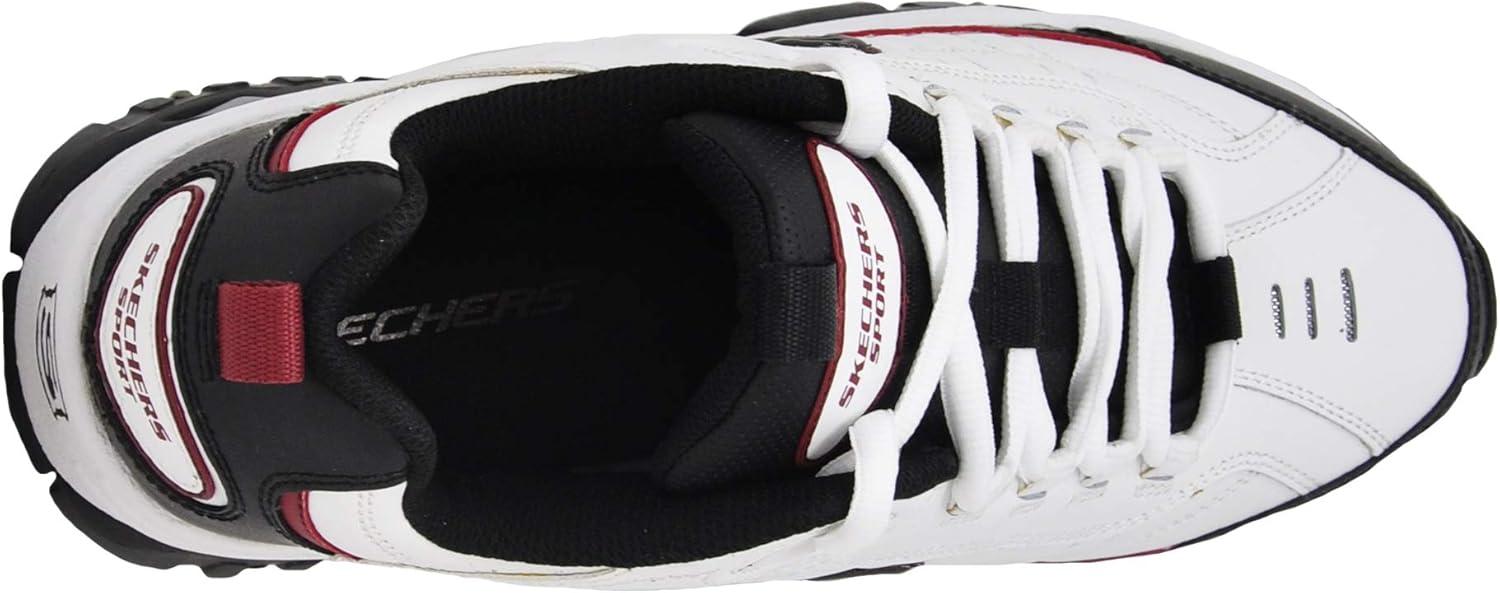 imageSkechers Mens Energy Afterburn SneakersWhiteBlackRed