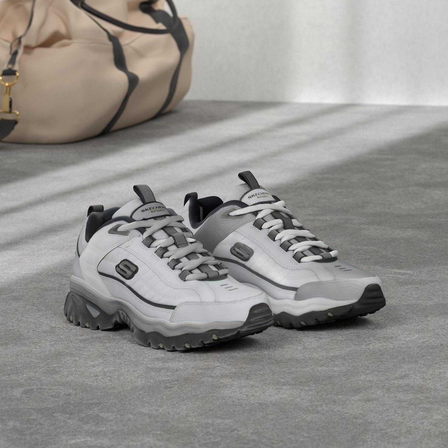 imageSkechers Mens Energy Afterburn SneakersWhiteNavy