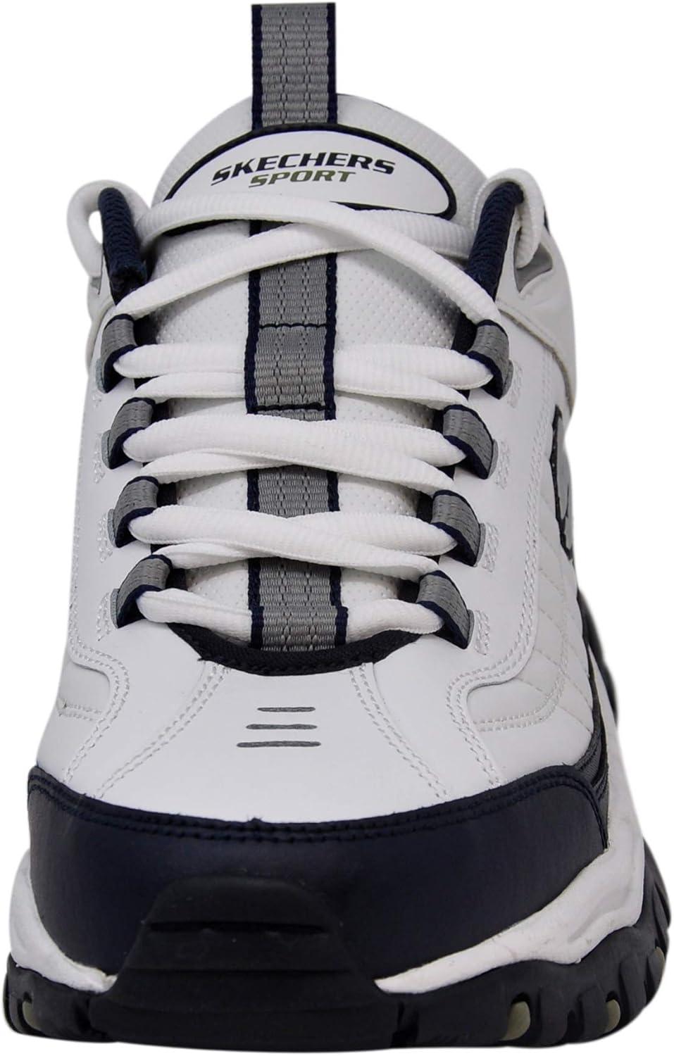 imageSkechers Mens Energy Afterburn SneakersWhiteNavySilver