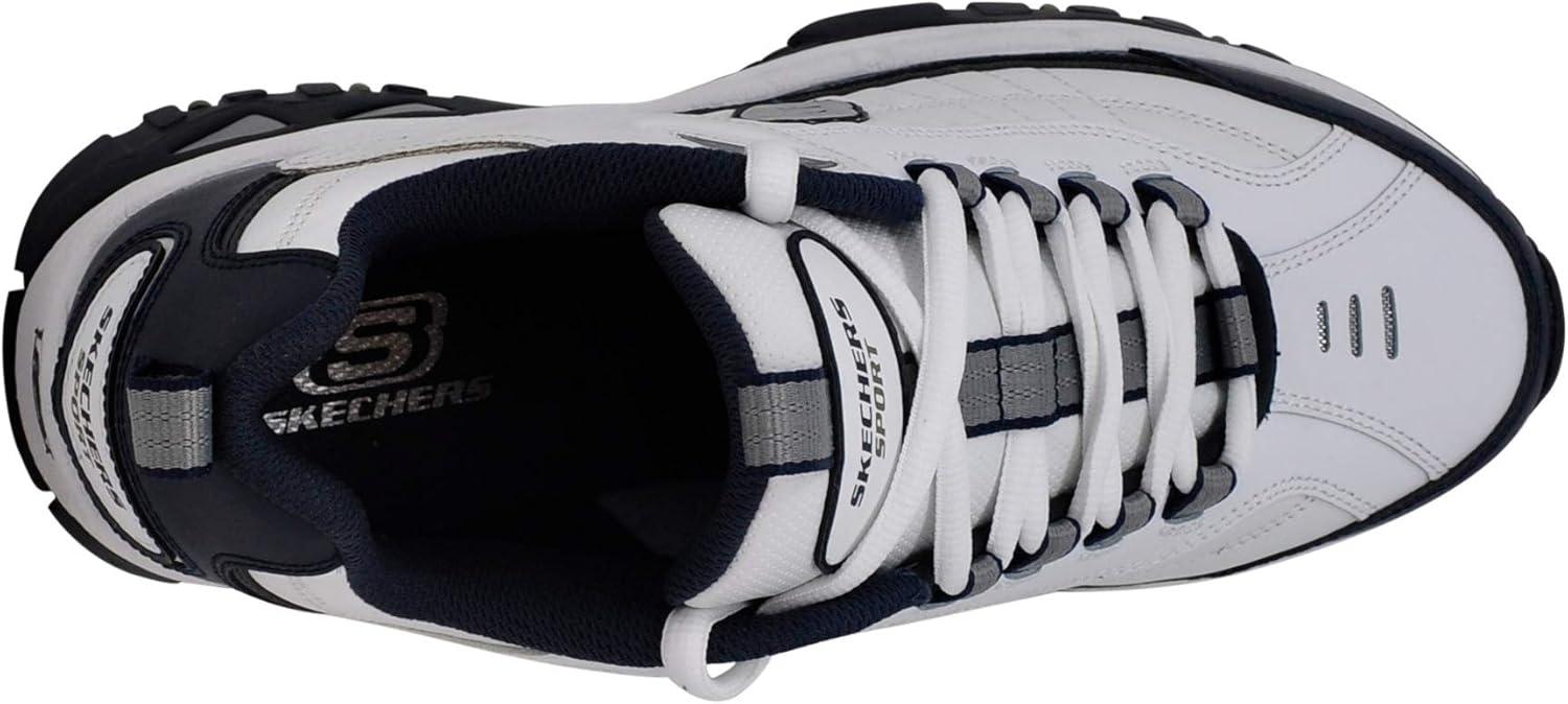 imageSkechers Mens Energy Afterburn SneakersWhiteNavySilver