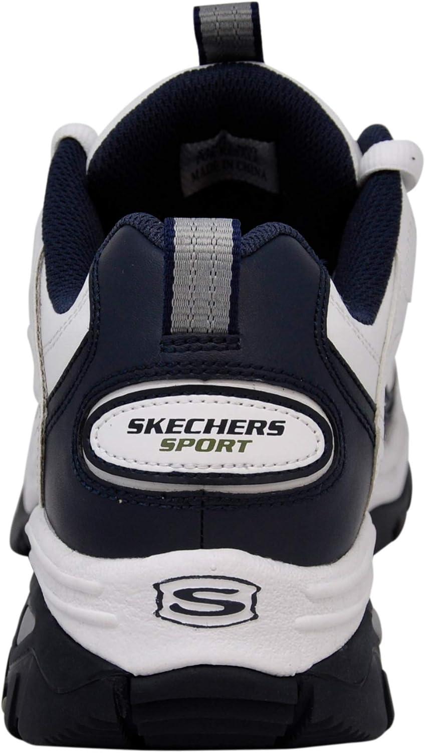 imageSkechers Mens Energy Afterburn SneakersWhiteNavySilver