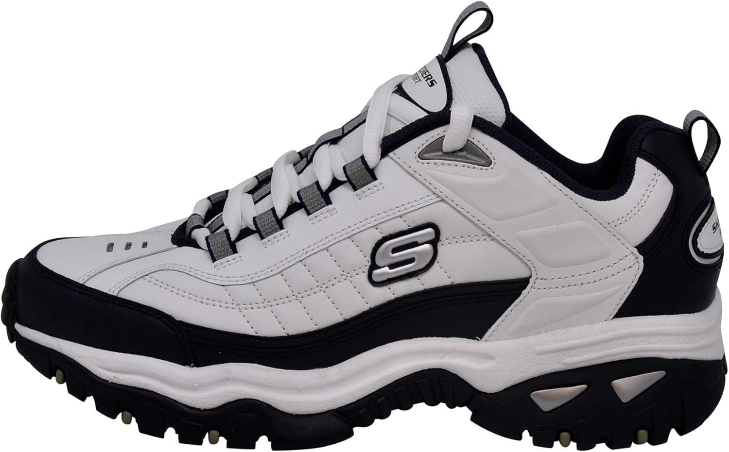 imageSkechers Mens Energy Afterburn SneakersWhiteNavySilver