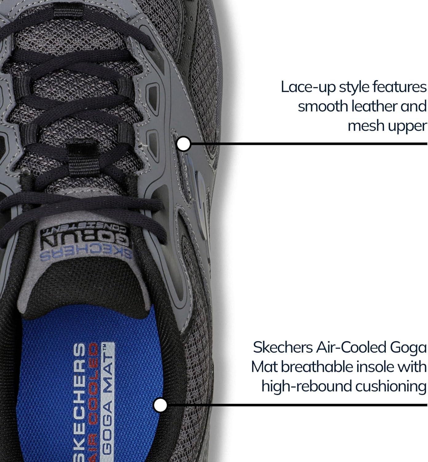 imageSkechers Mens GOrun ConsistentSneakerCharcoalBlue