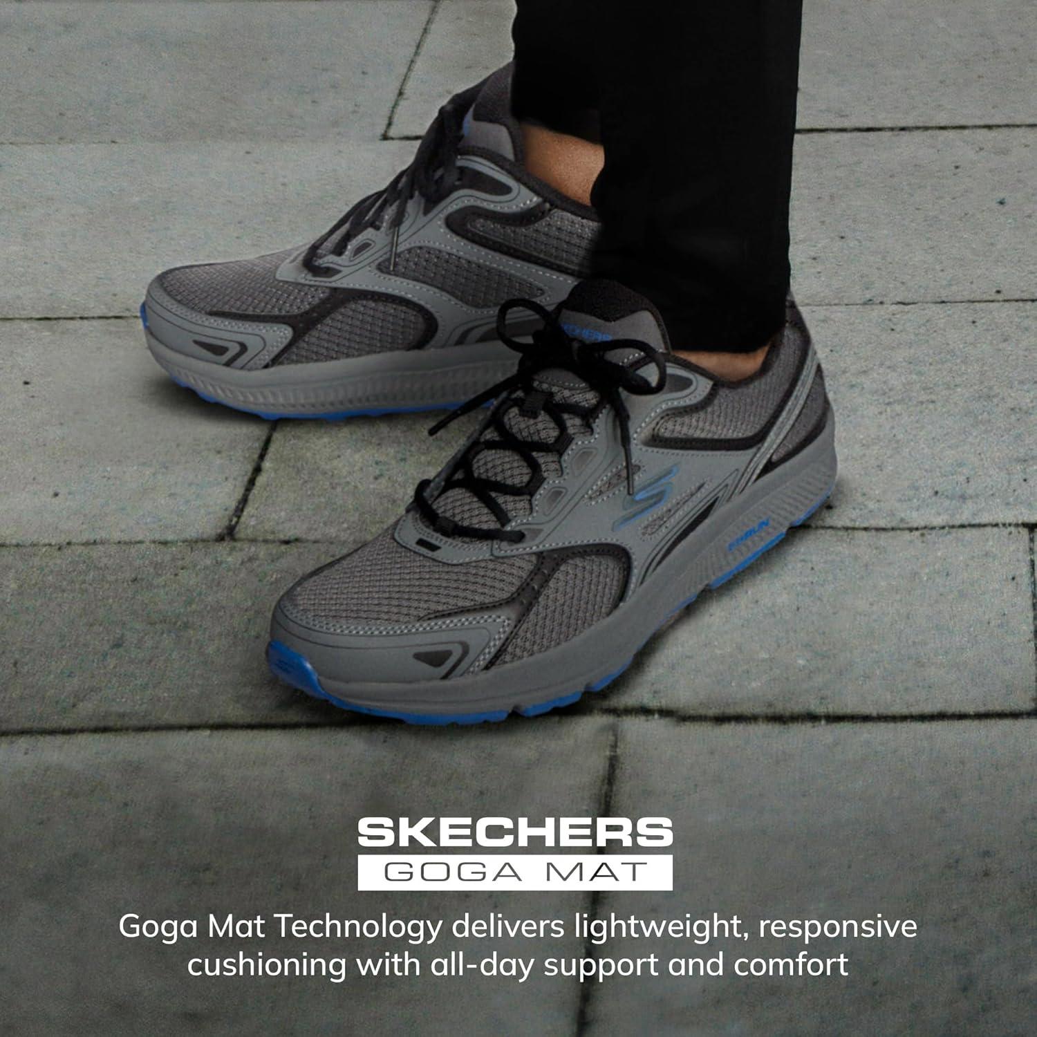 imageSkechers Mens GOrun ConsistentSneakerCharcoalBlue