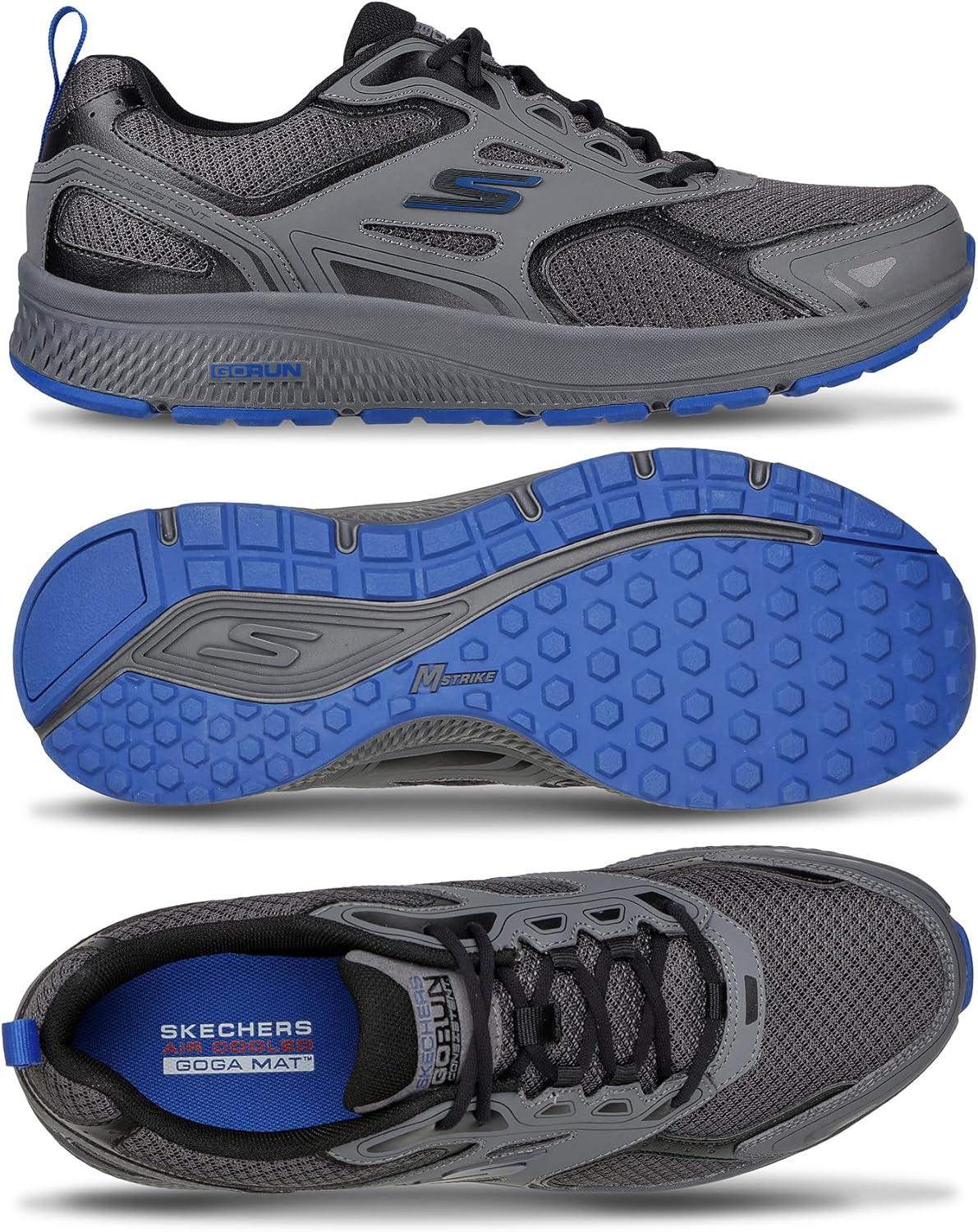 imageSkechers Mens GOrun ConsistentSneakerCharcoalBlue