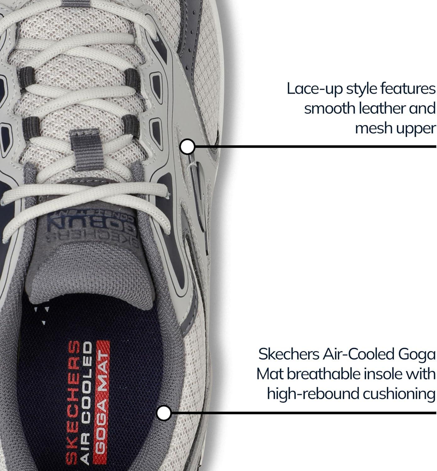 imageSkechers Mens GOrun ConsistentSneakerGreyNavy