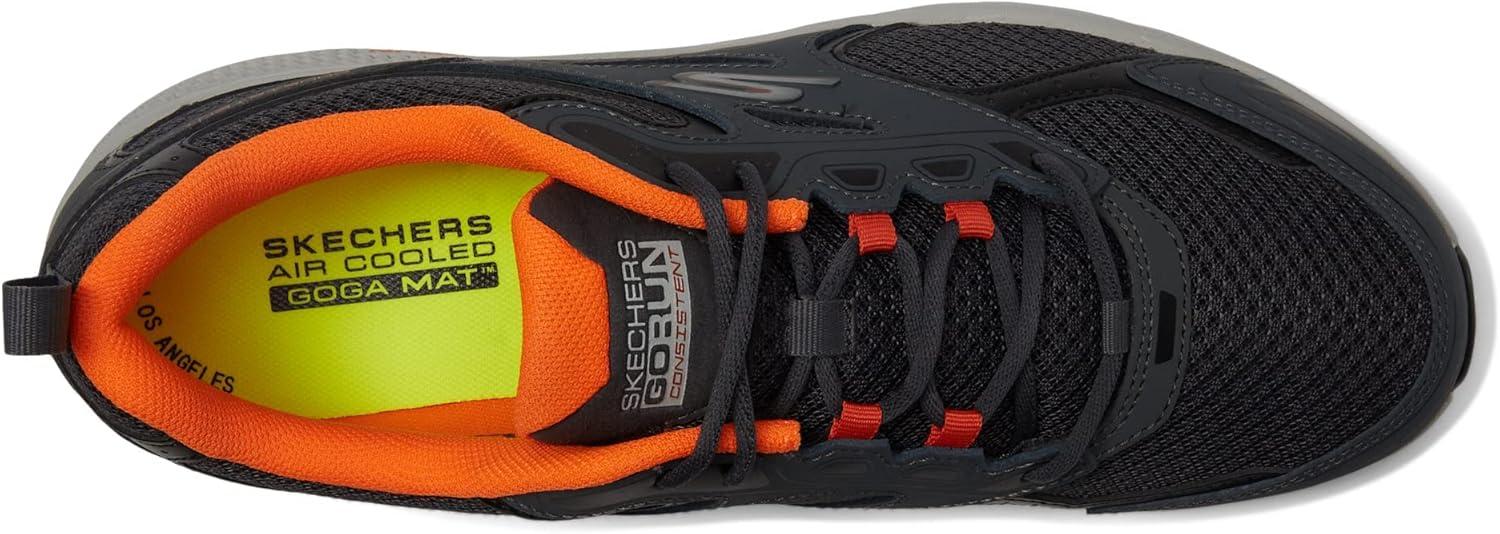 imageSkechers Mens GOrun ConsistentSneakerGreyOrange