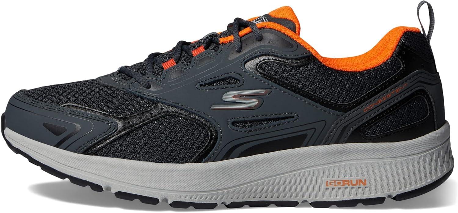 imageSkechers Mens GOrun ConsistentSneakerGreyOrange