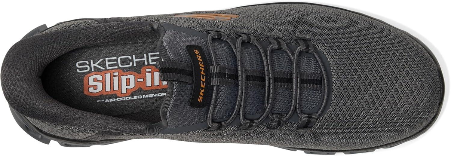 imageSkechers Mens GlideStep Noxus Hands Free SlipinCharcoalOrange