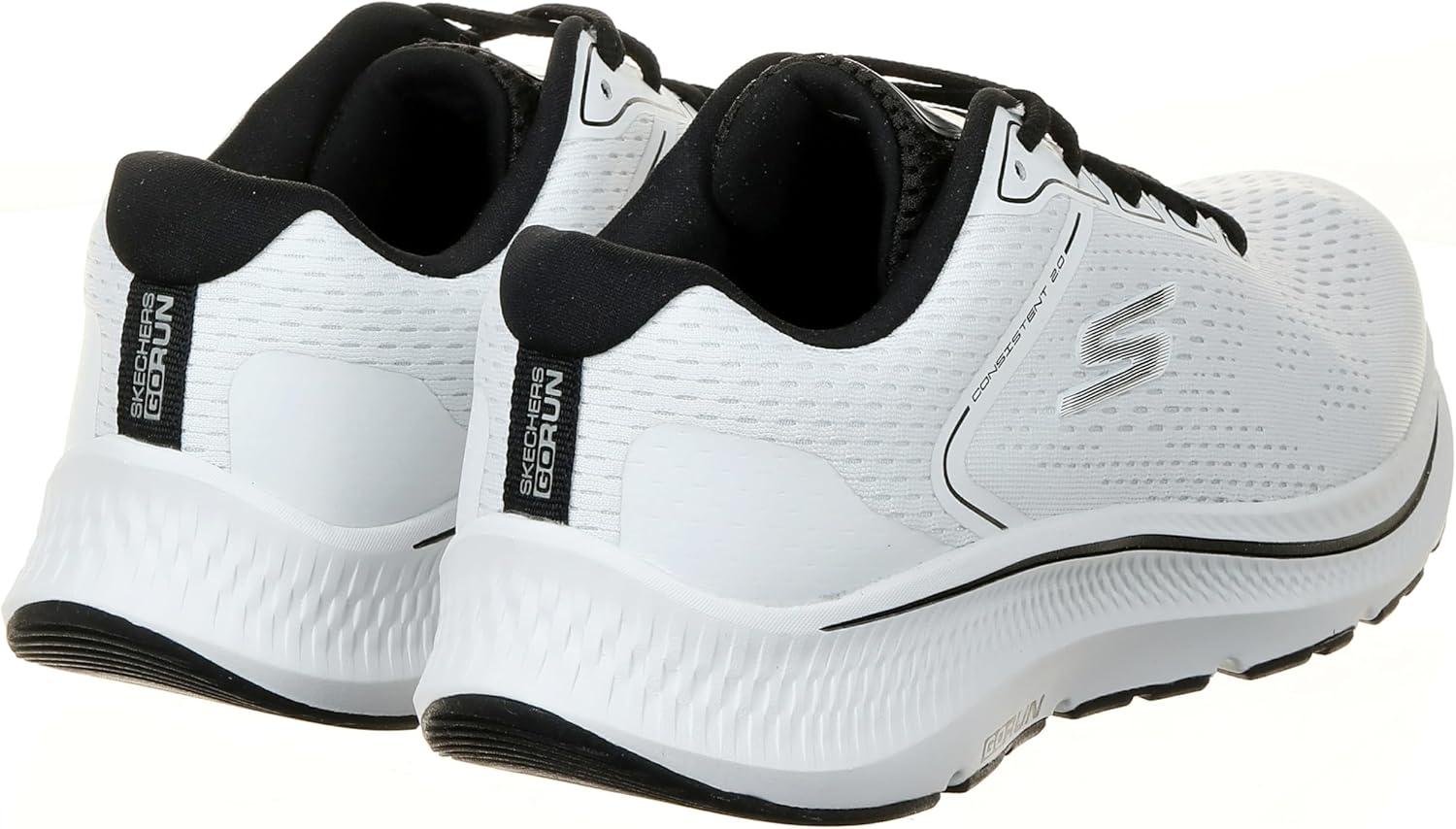 imageSkechers Mens Go Run Consistent 20 Mile MarkerWhiteBlack
