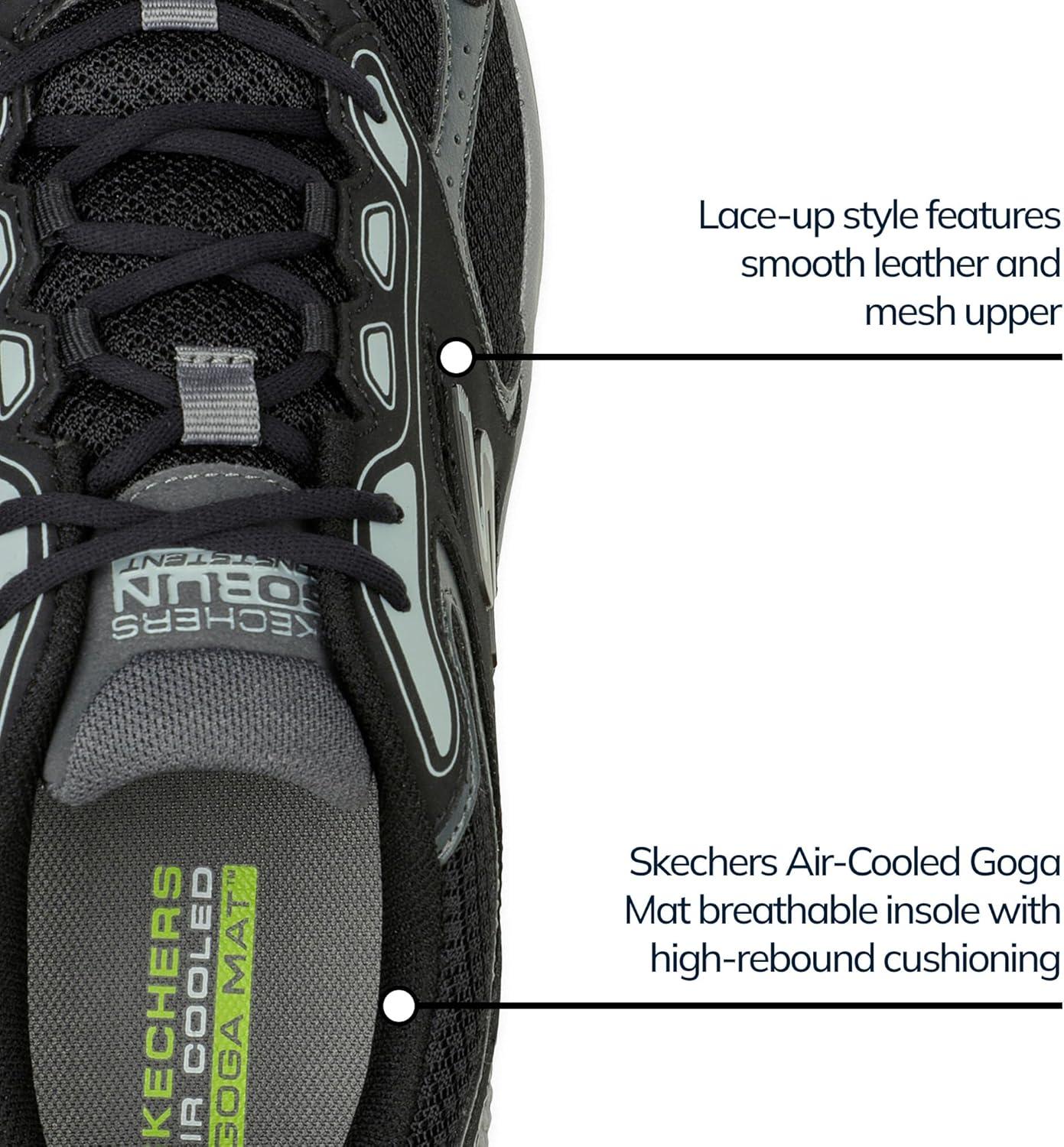 imageSkechers Mens Go Run Consistent Air Cooled Foam Athletic SneakersBlackGrey