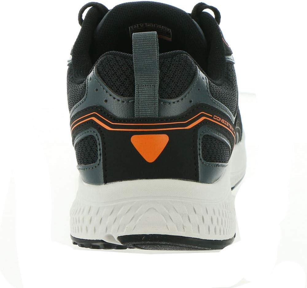 imageSkechers Mens Go Run Consistent Air Cooled Foam Athletic SneakersBlackOrange
