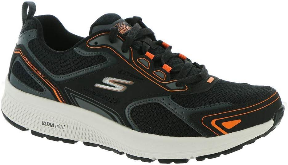 imageSkechers Mens Go Run Consistent Air Cooled Foam Athletic SneakersBlackOrange