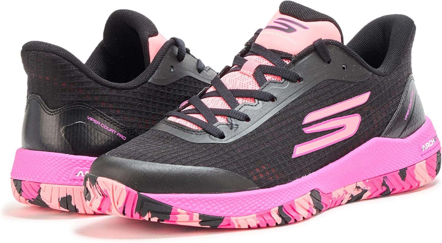 imageSkechers Mens Go Train Arch Fit Viper Court Pro PickleballBlackHot Pink