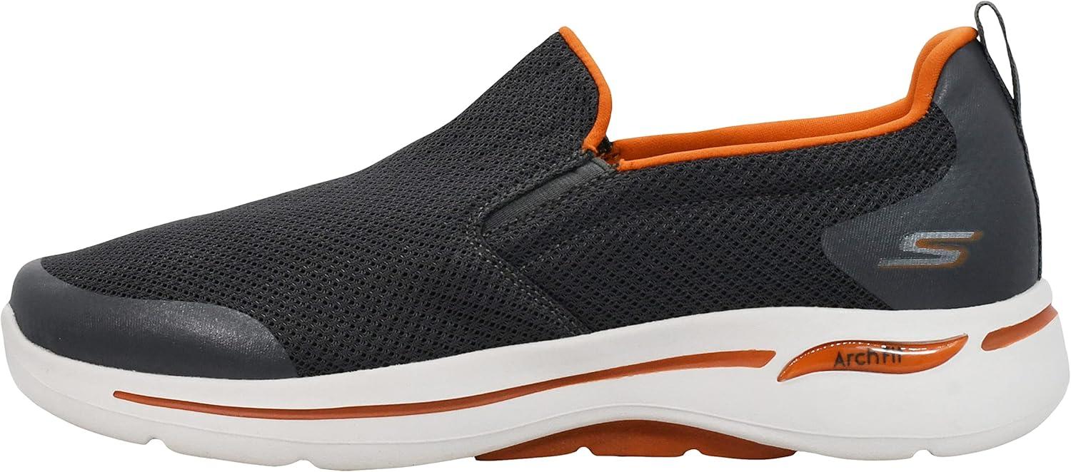 imageSkechers Mens Go Walk Arch Fit Togpath SneakerCharcoalOrange