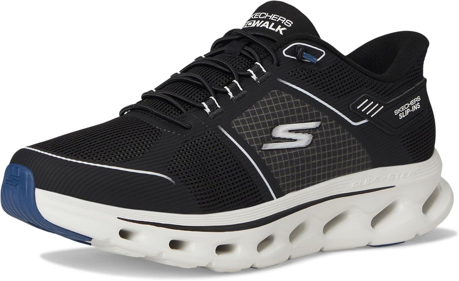 imageSkechers Mens Go Walk Glide Step 20 Zalor Hands Free SlipinsBlackWhite
