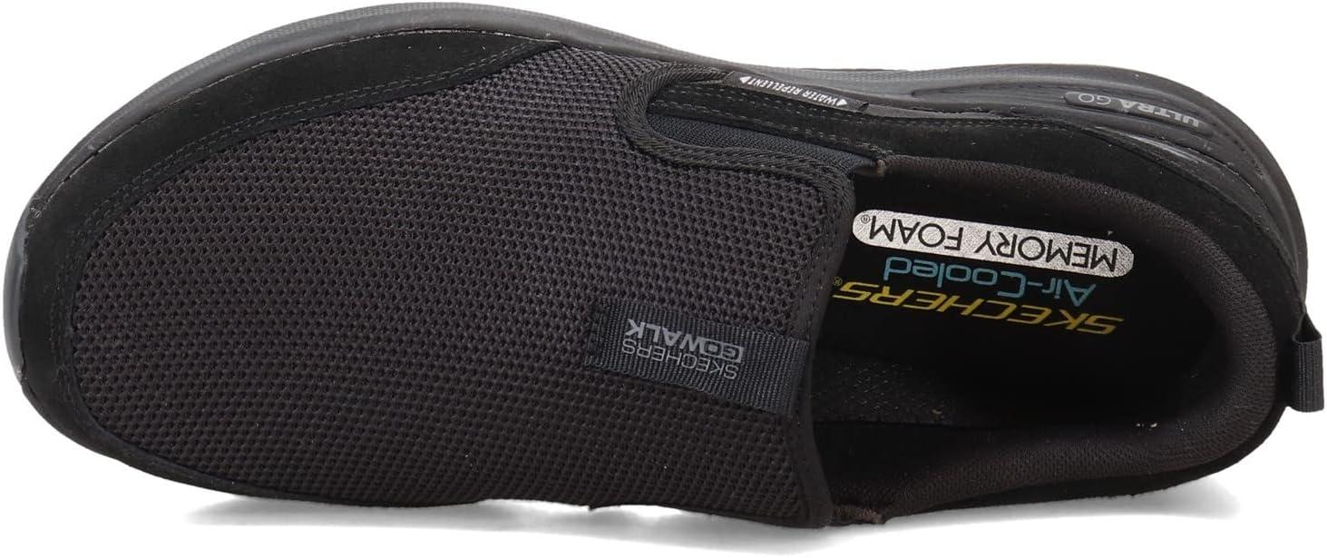 imageSkechers Mens Go Walk Outdoor Athletic Slipon Trail Hiking Shoes with Air Cooled Memory FoamBlack