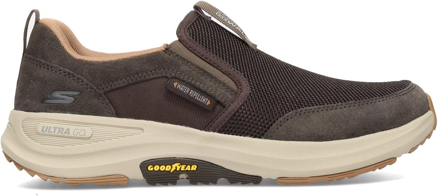 imageSkechers Mens Go Walk Outdoor Athletic Slipon Trail Hiking Shoes with Air Cooled Memory FoamBrown