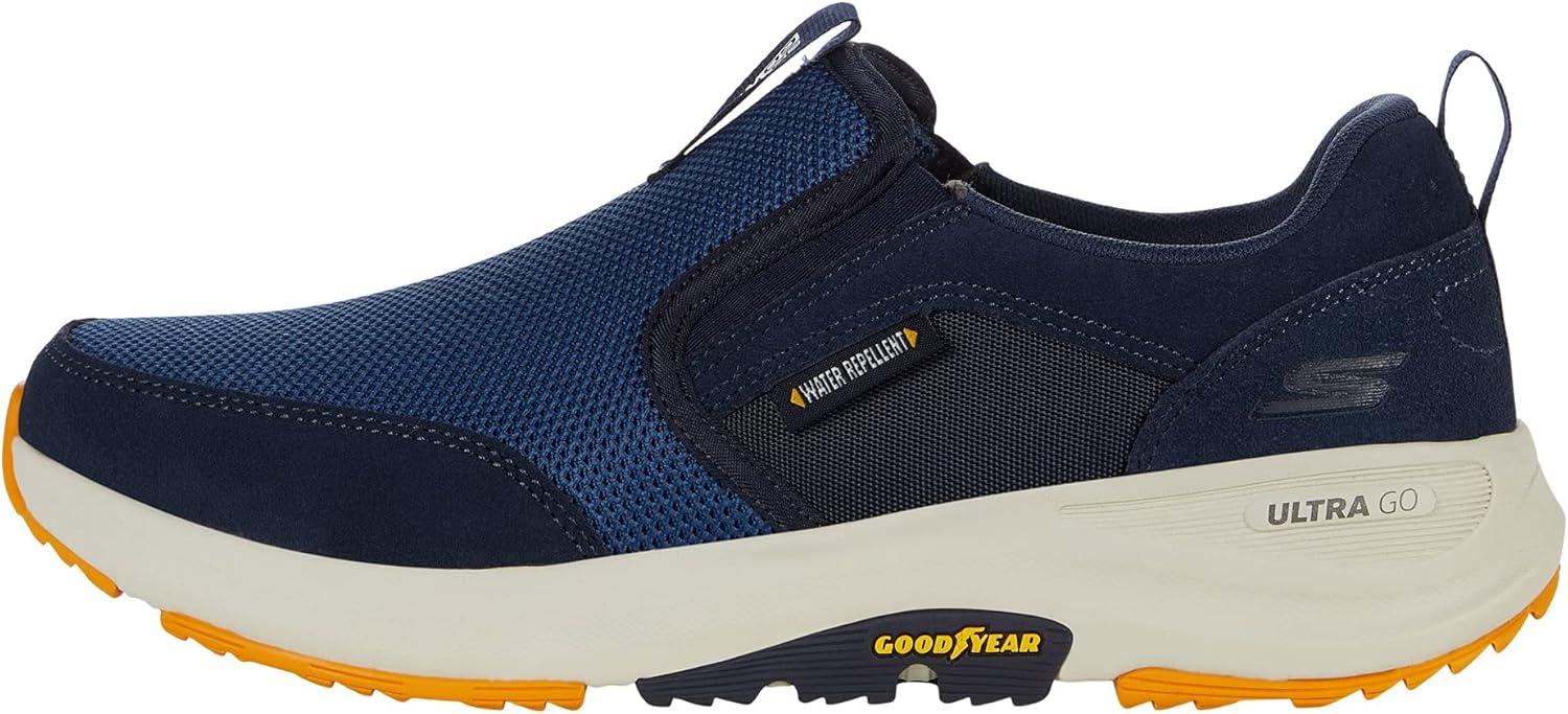 imageSkechers Mens Go Walk Outdoor Athletic Slipon Trail Hiking Shoes with Air Cooled Memory FoamNavyYellow