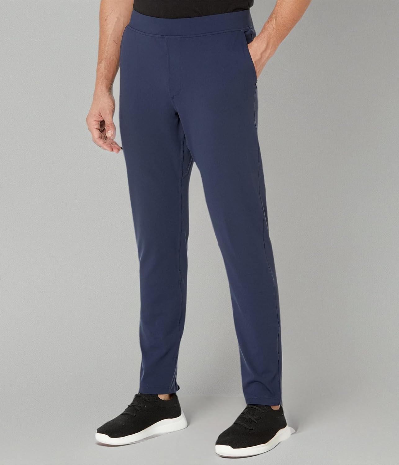 imageSkechers Mens Go Walk Slip Ins Stretchable Tapered Leg PantsBlue Iris