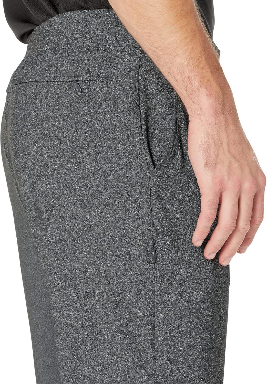 imageSkechers Mens Go Walk Slip Ins Stretchable Tapered Leg PantsHeather Charcoal