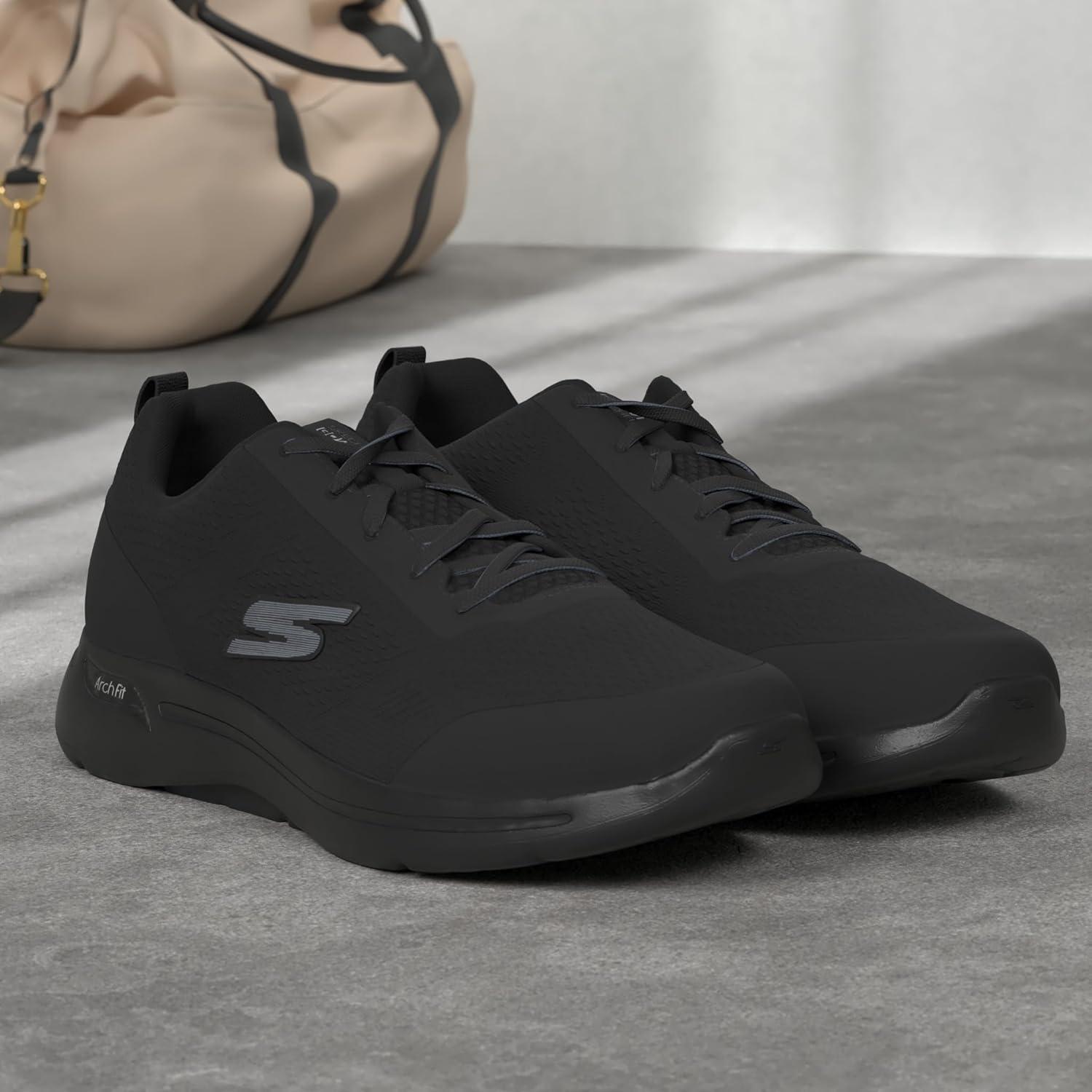 imageSkechers Mens Gowalk Arch FitAthletic Workout Walking Shoe with Air Cooled FoamSneakerBlack