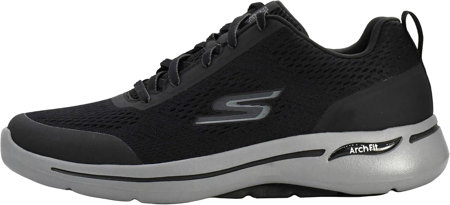 imageSkechers Mens Gowalk Arch FitAthletic Workout Walking Shoe with Air Cooled FoamSneakerBlackGrey