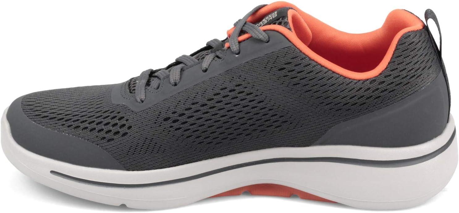 imageSkechers Mens Gowalk Arch FitAthletic Workout Walking Shoe with Air Cooled FoamSneakerCharcoalOrange