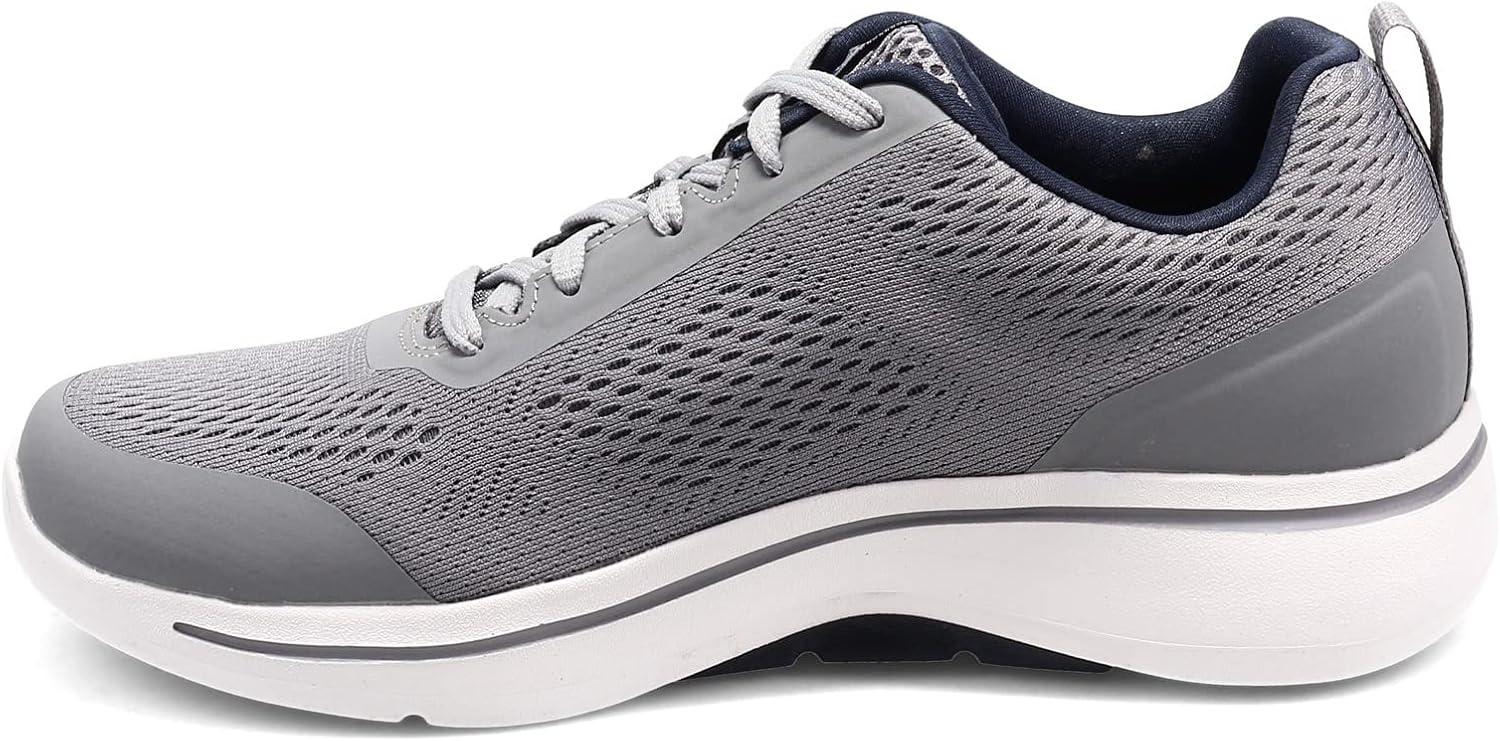 imageSkechers Mens Gowalk Arch FitAthletic Workout Walking Shoe with Air Cooled FoamSneakerGreyNavy