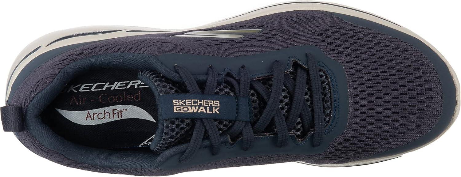 imageSkechers Mens Gowalk Arch FitAthletic Workout Walking Shoe with Air Cooled FoamSneakerNavyGold