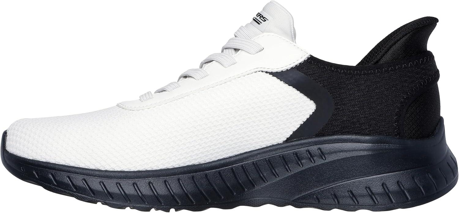 imageSkechers Mens Hands Free Slipins Bobs Squad Chaos Solid TourBlack White