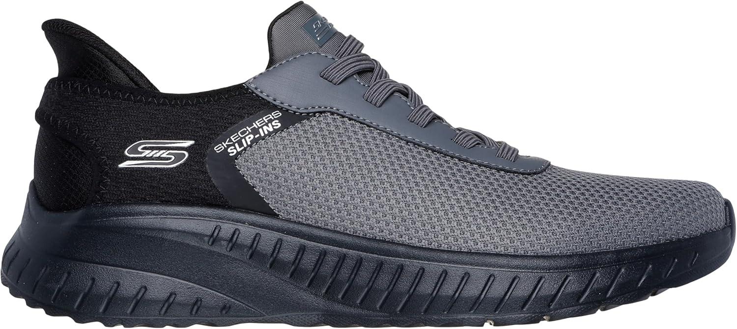 imageSkechers Mens Hands Free Slipins Bobs Squad Chaos Solid TourDark Gray