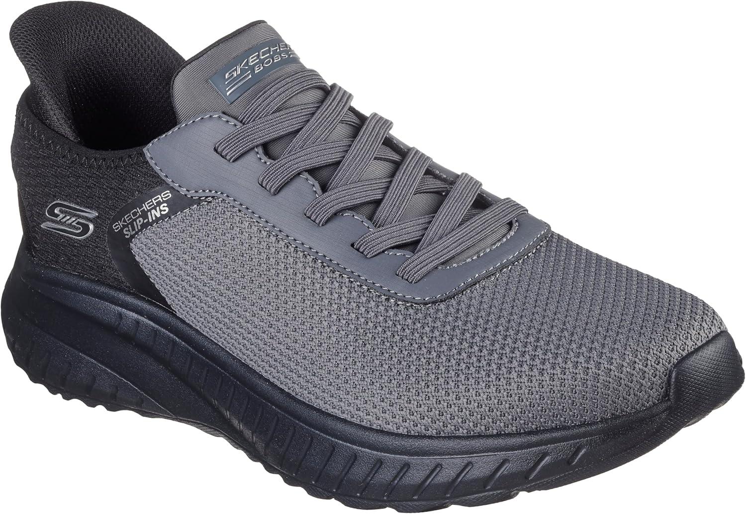 imageSkechers Mens Hands Free Slipins Bobs Squad Chaos Solid TourDark Gray