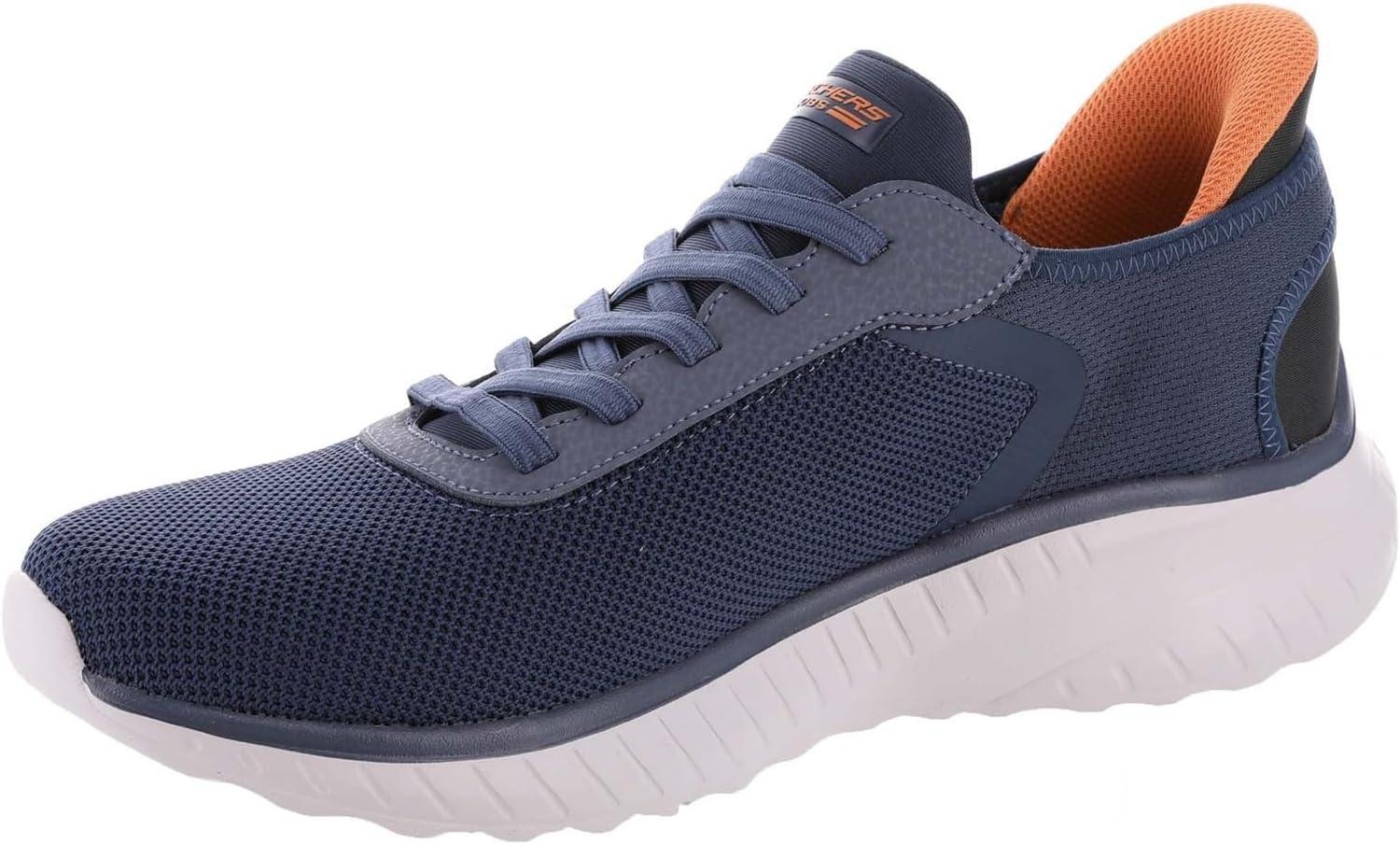 imageSkechers Mens Hands Free Slipins Bobs Squad Chaos Solid TourNavy Multi