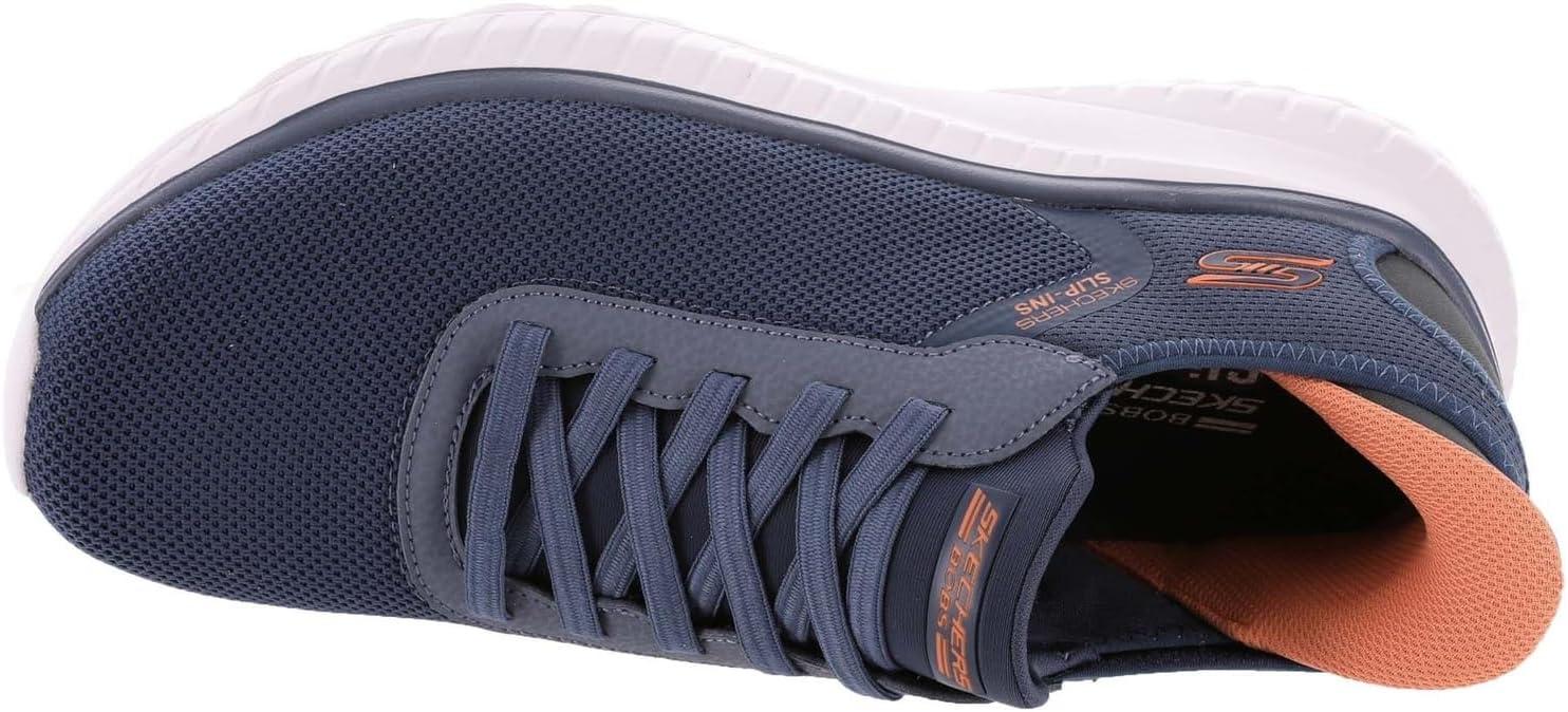 imageSkechers Mens Hands Free Slipins Bobs Squad Chaos Solid TourNavy Multi