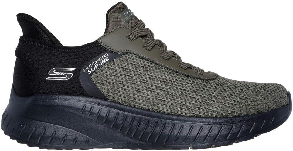imageSkechers Mens Hands Free Slipins Bobs Squad Chaos Solid TourOlive