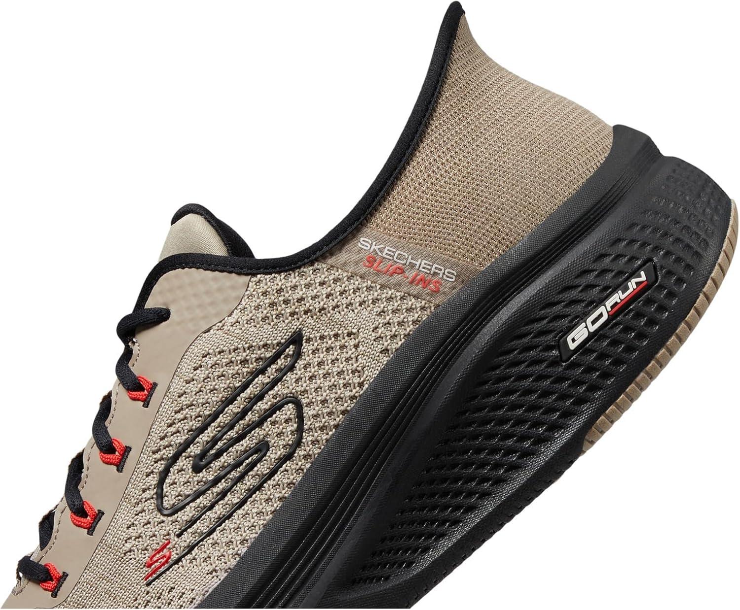 imageSkechers Mens Hands Free Slipins Go Run Elevate 20 Steady MotionTaupeBlack