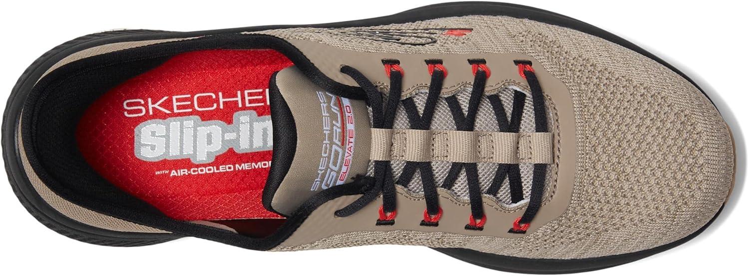 imageSkechers Mens Hands Free Slipins Go Run Elevate 20 Steady MotionTaupeBlack
