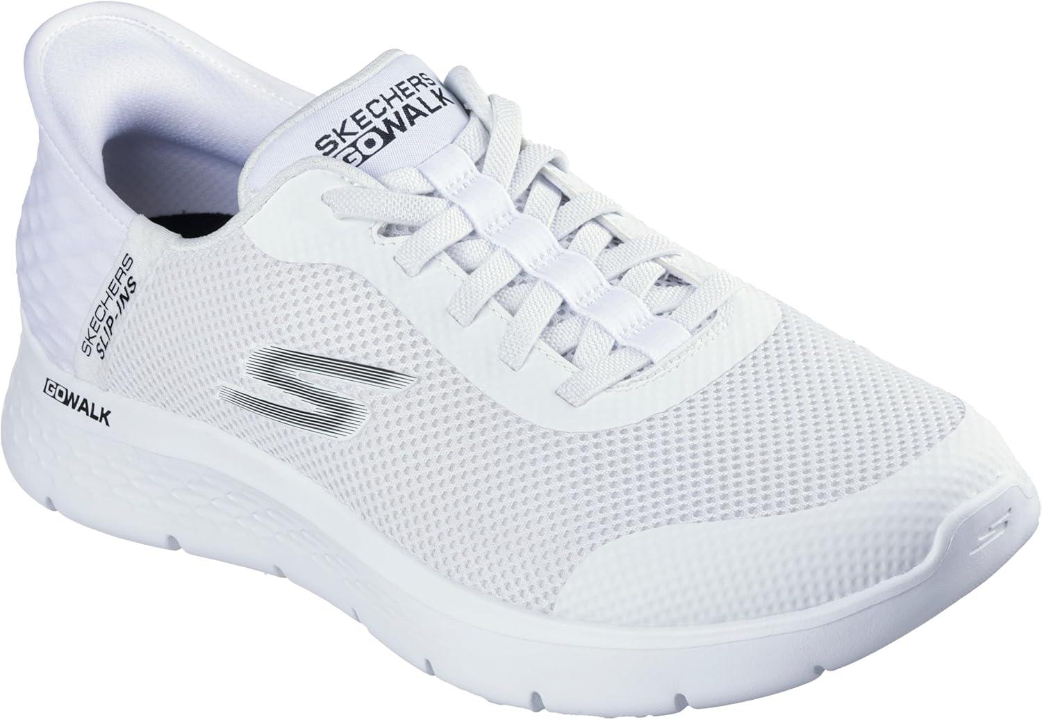 imageSkechers Mens Hands Free Slipins Go Walk FlexHands Up SneakerSneakerWhite