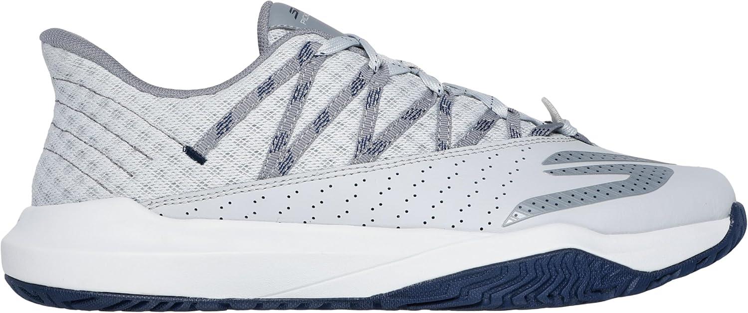 imageSkechers Mens HandsFree Slipins Viper Court Rally TrainersGreyNavy