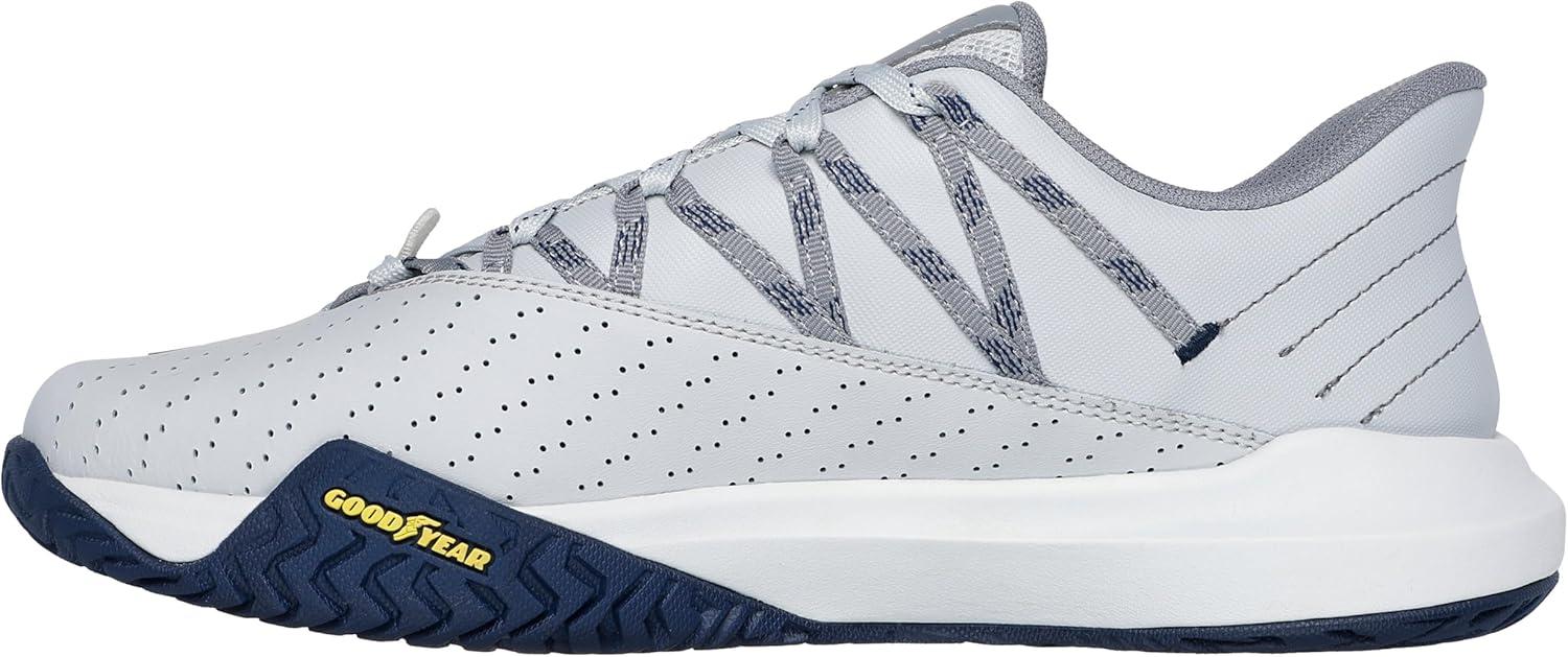 imageSkechers Mens HandsFree Slipins Viper Court Rally TrainersGreyNavy